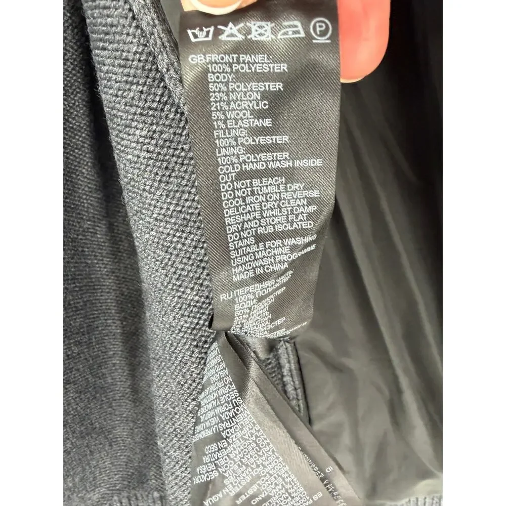 REISS Coat Size M NEW Mens Gray Gamble Quilted Zip Through Hoodie $330
